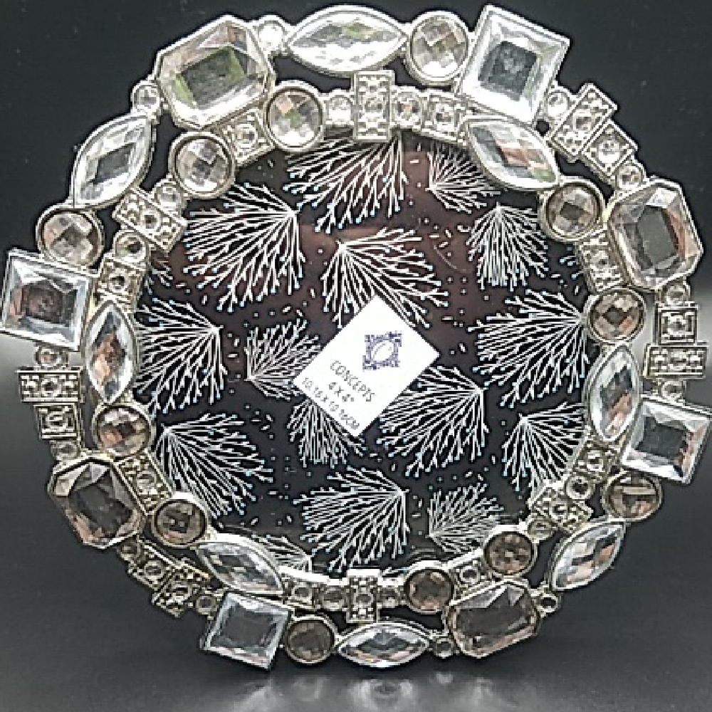Picture Photo Frame With Chunky Clear Rhinestones